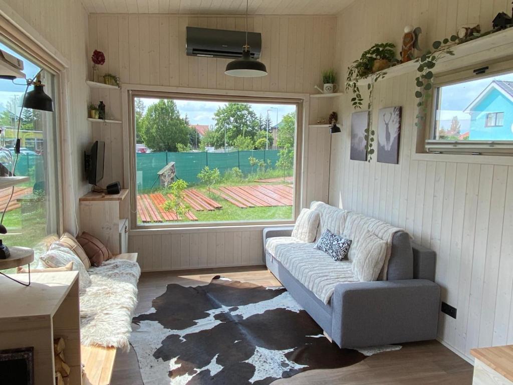 A television and/or entertainment centre at Tiny House