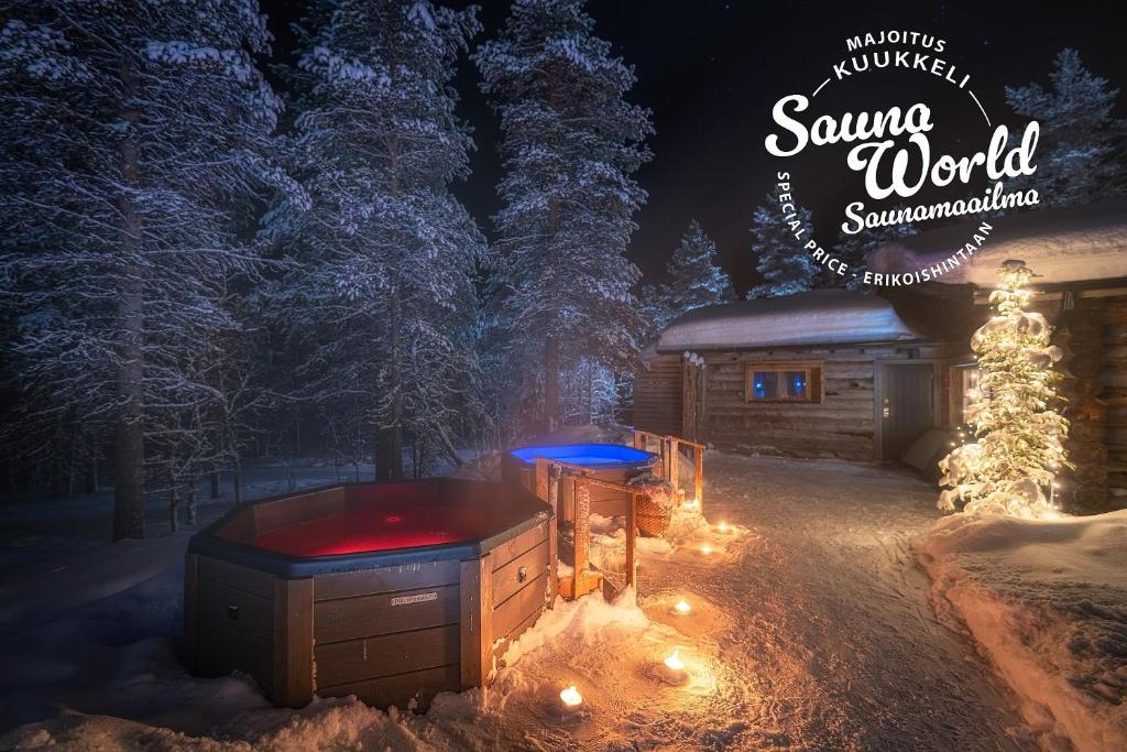 Kuukkeli Apartments Saarisatu ja Urupää зимой