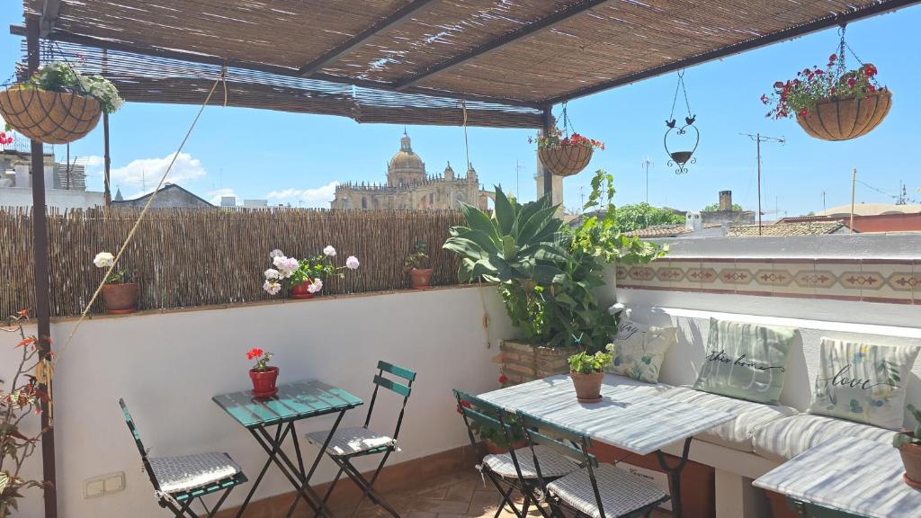 Balkón nebo terasa v ubytování La Gitanilla Alojamiento & Encanto Jerez