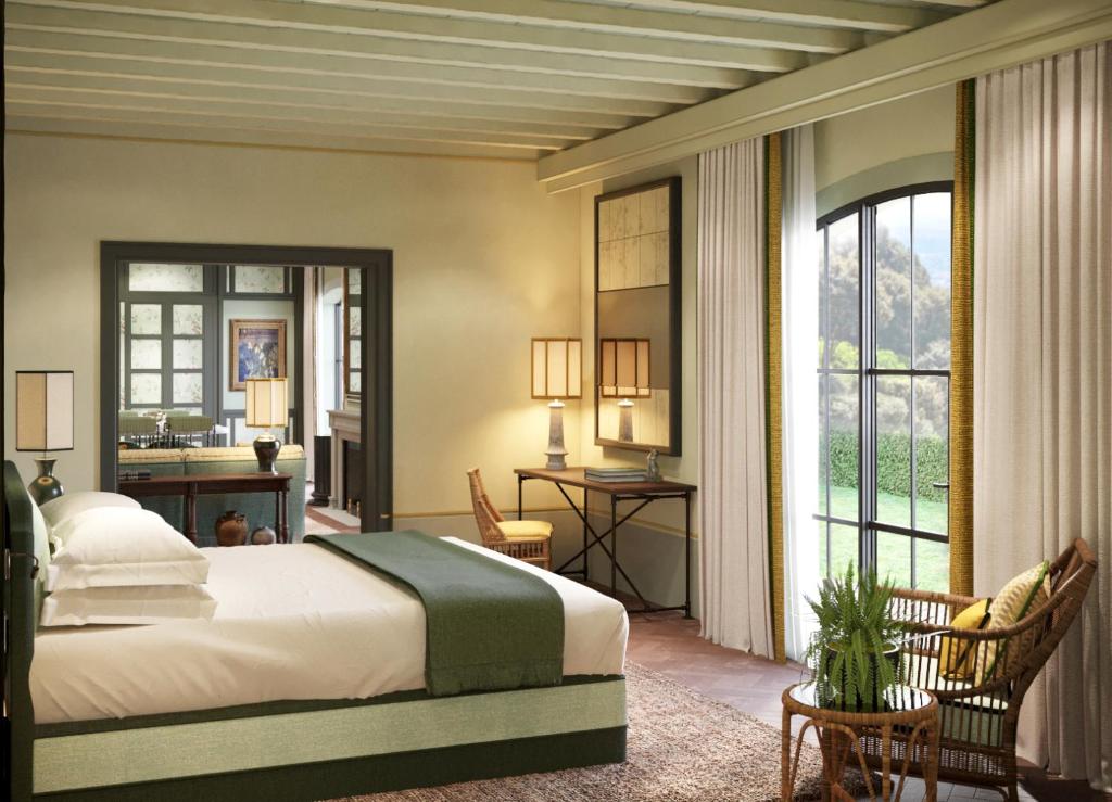 En eller flere senge i et værelse på Villa San Michele, A Belmond Hotel, Florence