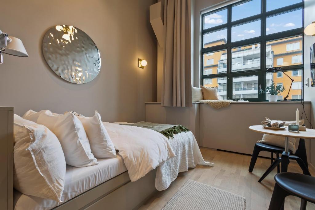 Χώρος καθιστικού στο Unity Hammarby Sjöstad - A Studio Hotel