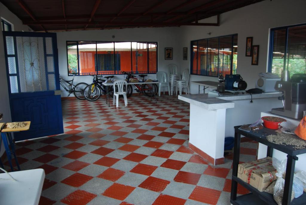 Restaurace v ubytování Finca Cafetera Las Mercedes