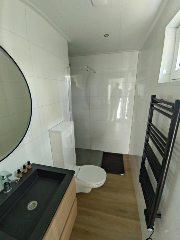 Koupelna v ubytování Luxury chalet 'Eveline' near Blokzijl