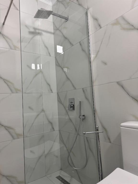 Koupelna v ubytování Hotel Abedini
