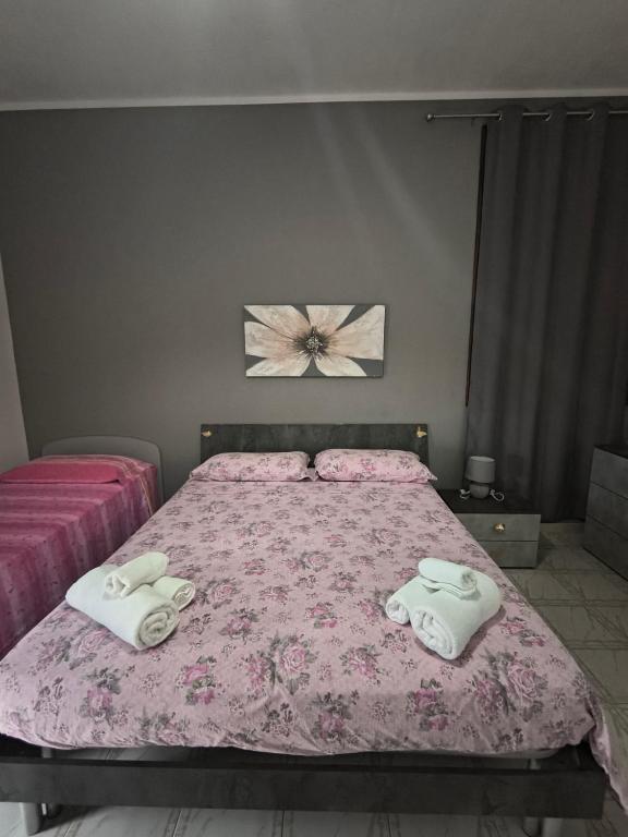 Postel nebo postele na pokoji v ubytování Onda blu