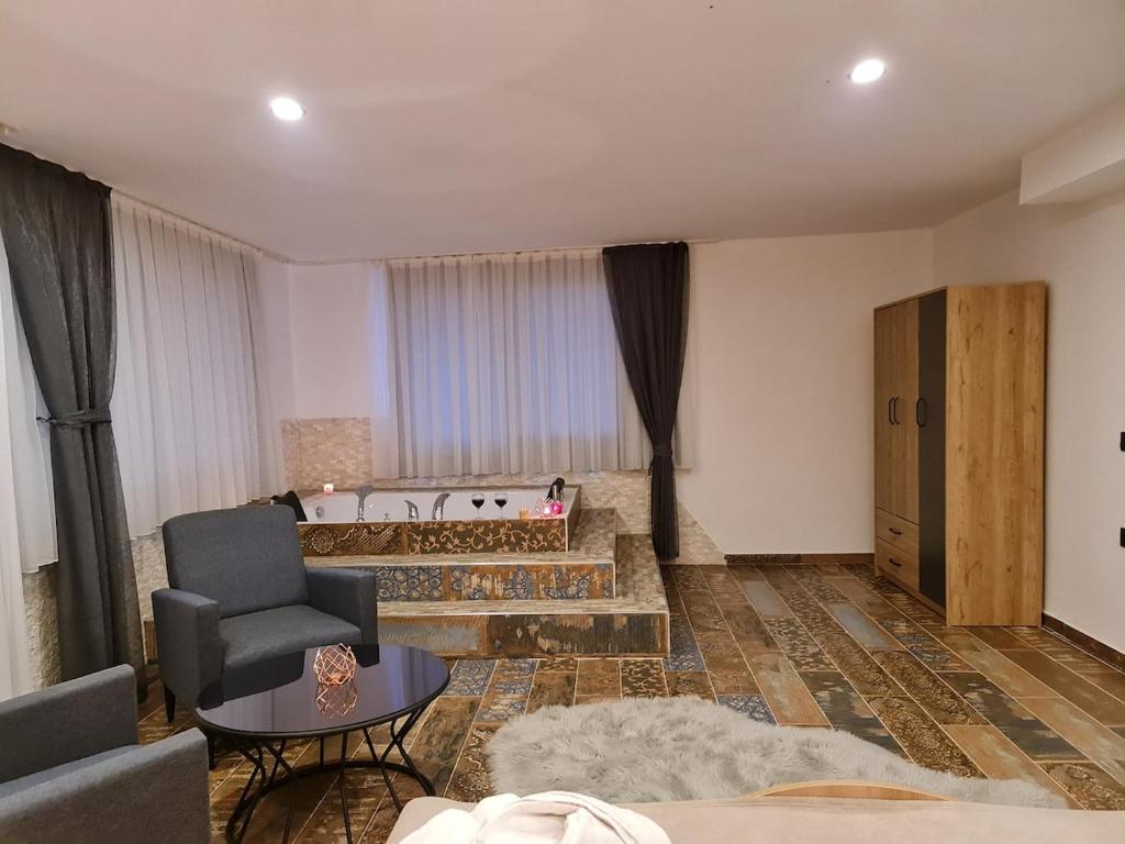 Posezení v ubytování Casa Rosa Luxury Villa w heated Pool