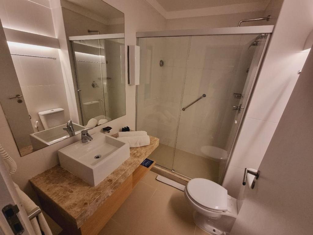 Koupelna v ubytování Stay Inn Santos Sua acomodação com cara de Hotel