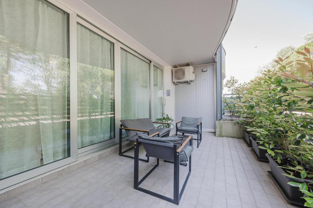 Balkón nebo terasa v ubytování Vacanze Residence Mimose