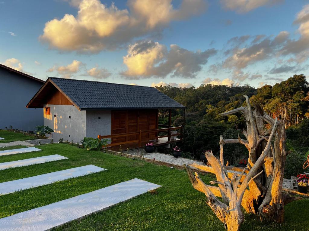 Zahrada ubytování Chalé Vista da Mata