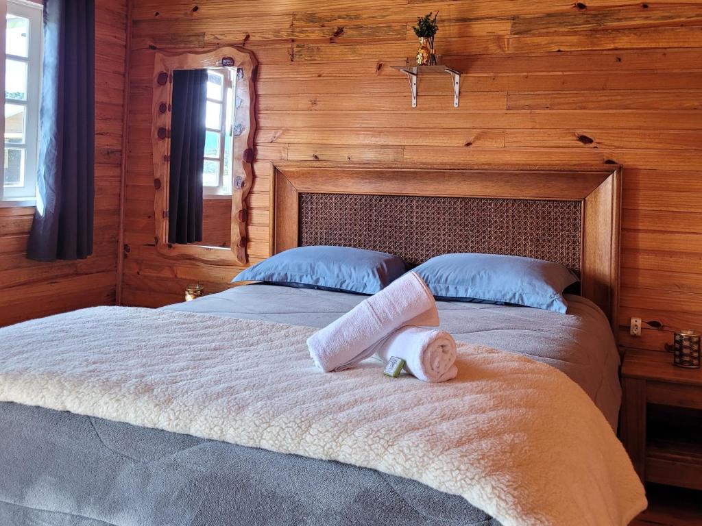 Postel nebo postele na pokoji v ubytování Paraiso do Campestre