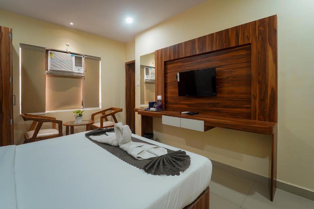 Μια τηλεόραση ή/και κέντρο ψυχαγωγίας στο Hotel Roshan