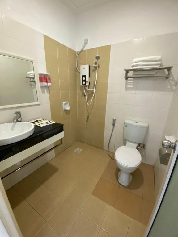 Koupelna v ubytování Havona hotel - Taman Tropika Kulai