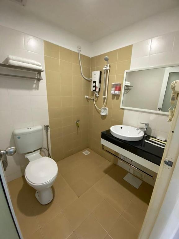 Koupelna v ubytování Havona hotel - Taman Tropika Kulai