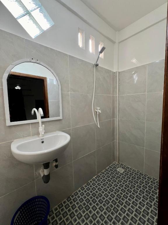 Koupelna v ubytování Saellahouse