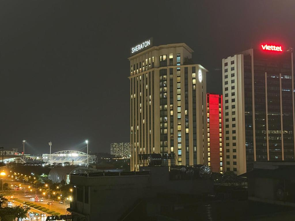 Nespecifikovaný výhled na destinaci Hanoj nebo výhled na město při pohledu z hotelu