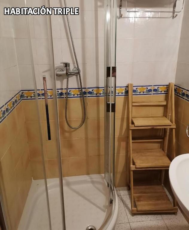 Koupelna v ubytování Hostal Rural Sant Climent