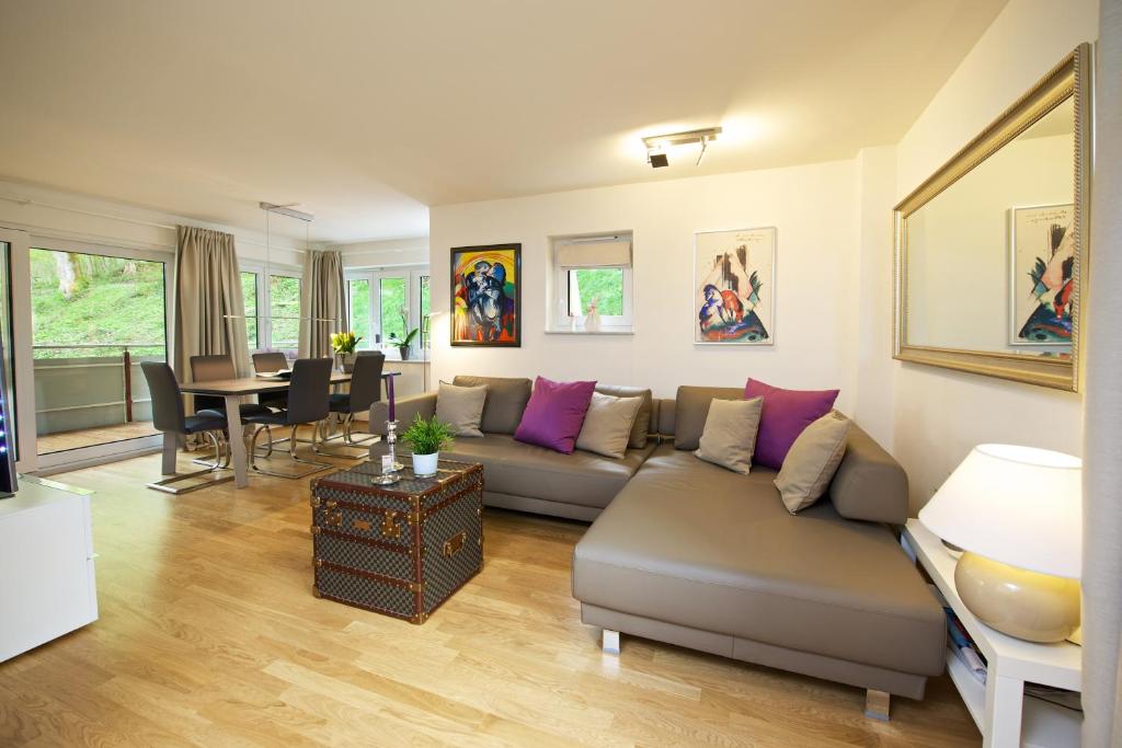 Χώρος καθιστικού στο Staufner Hof Ferienwohnung