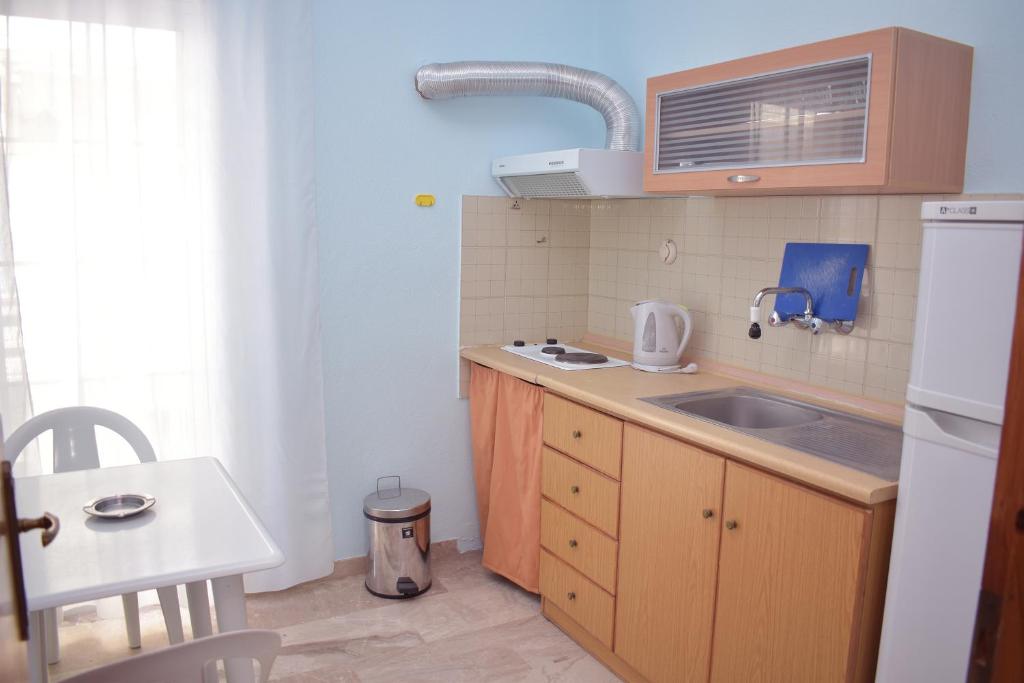 Kuchyň nebo kuchyňský kout v ubytování Ainalis Apartments