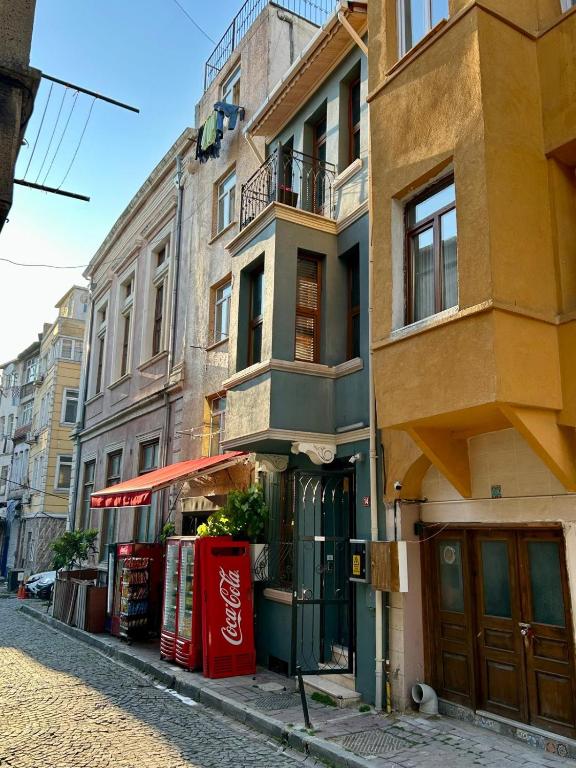 a building on the side of a city street at Private House Istanbul OldCity in Istanbul
