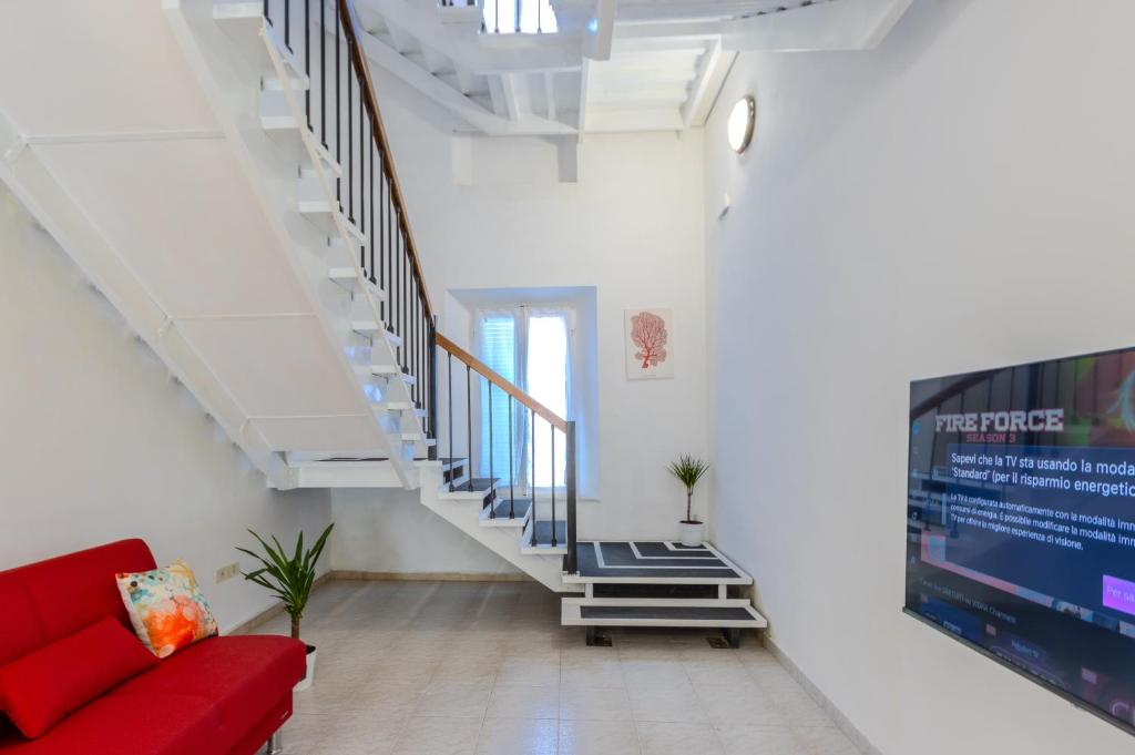 TV a/nebo společenská místnost v ubytování Hotel Corallo Follonica