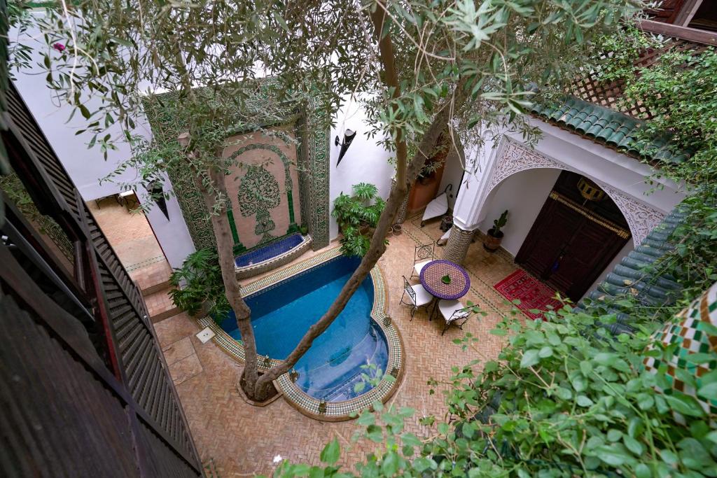 Zahrada ubytování Riad Alma Mouassine