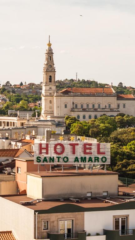a sign for a san francisco arena in front of a building at Hotel Santo Amaro - SA Hotels in Fátima
