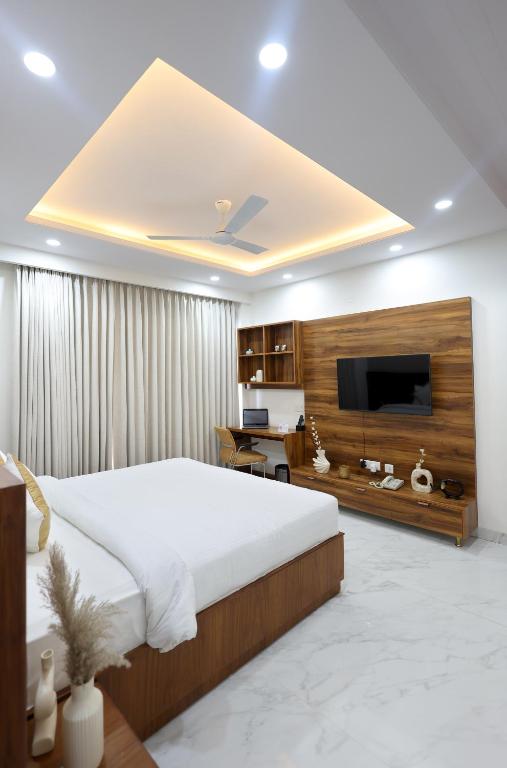 Postel nebo postele na pokoji v ubytování Escape Stays and Serviced Apartments