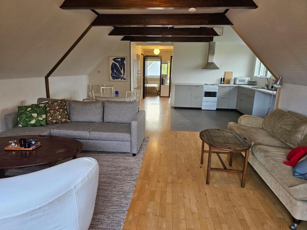 Χώρος καθιστικού στο Apartment in the Gothenburg archipelago