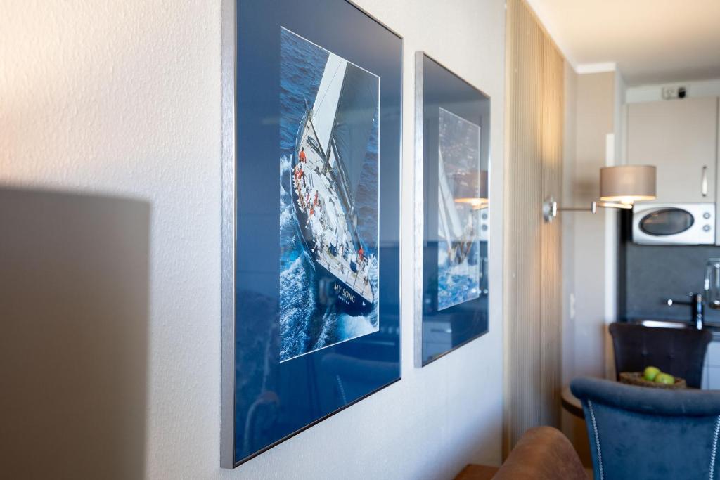 Kuchyň nebo kuchyňský kout v ubytování Das Solaris 10 Luxury Beach Apartment mit Balkon, hundefreundlich, individuell