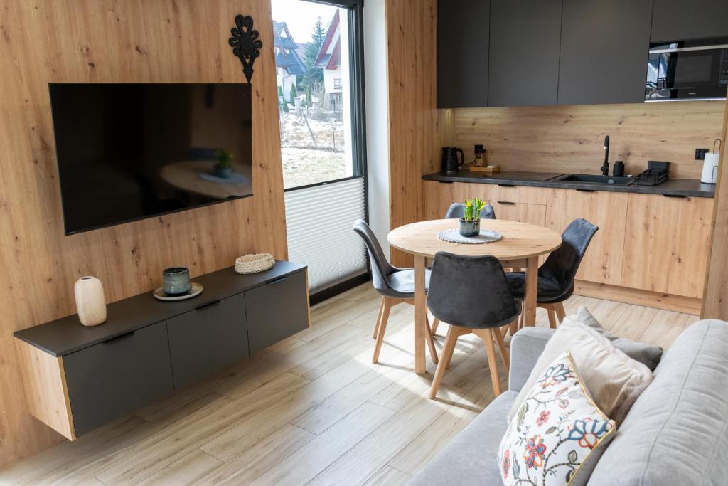 Η κουζίνα ή μικρή κουζίνα στο Apartament JOA