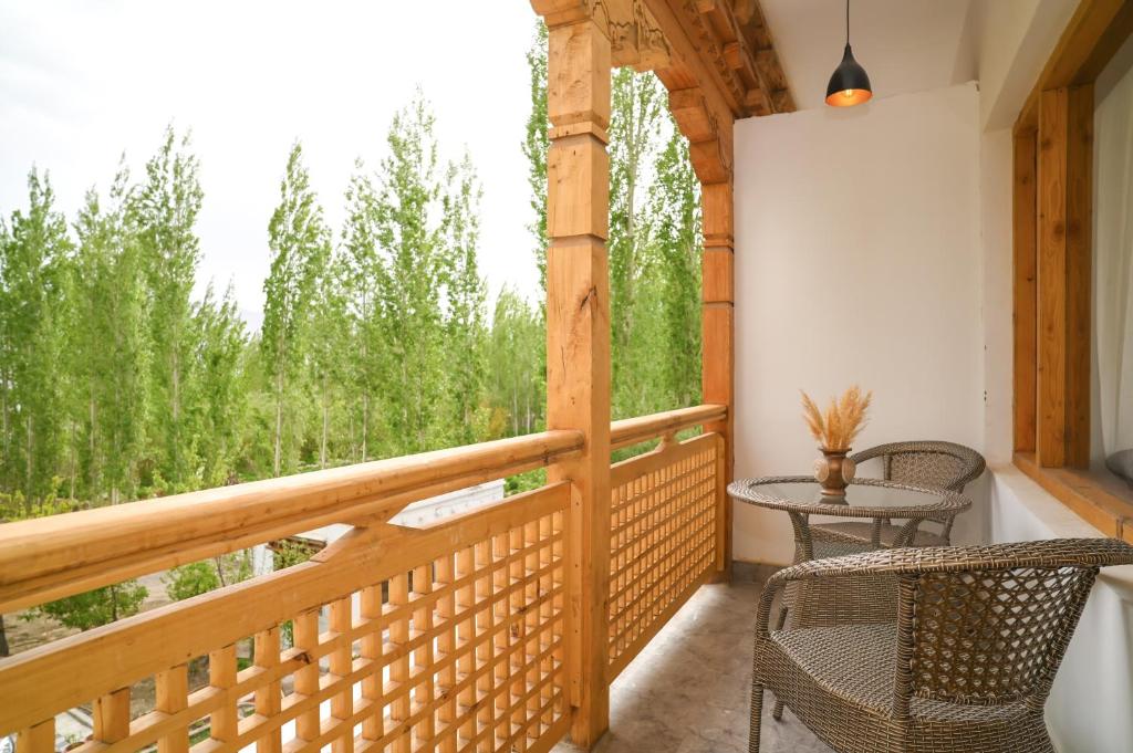 Balkón nebo terasa v ubytování Hotel Ladakh Hills