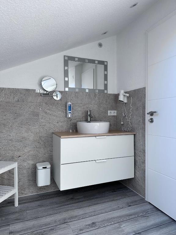Koupelna v ubytování Mertinkus Nordseehotel