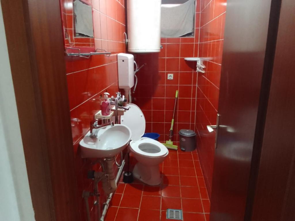 Koupelna v ubytování Limpe