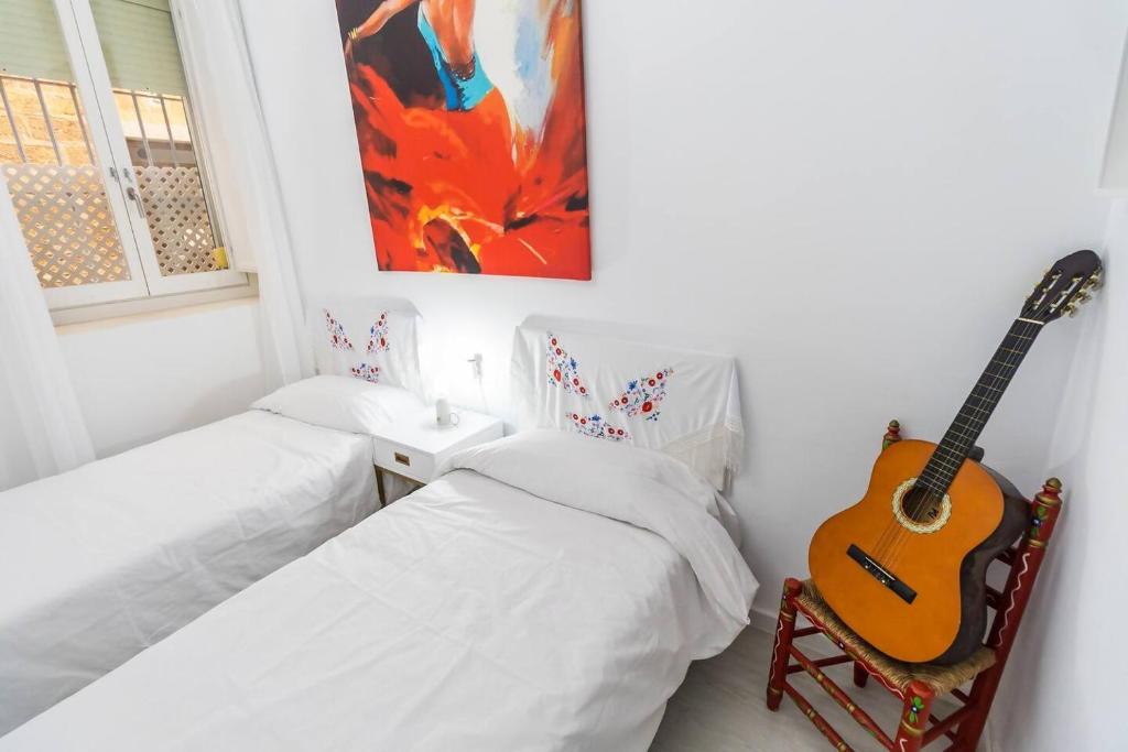 Posteľ alebo postele v izbe v ubytovaní SH Rujacor Mare Apartamento chic en la Viña