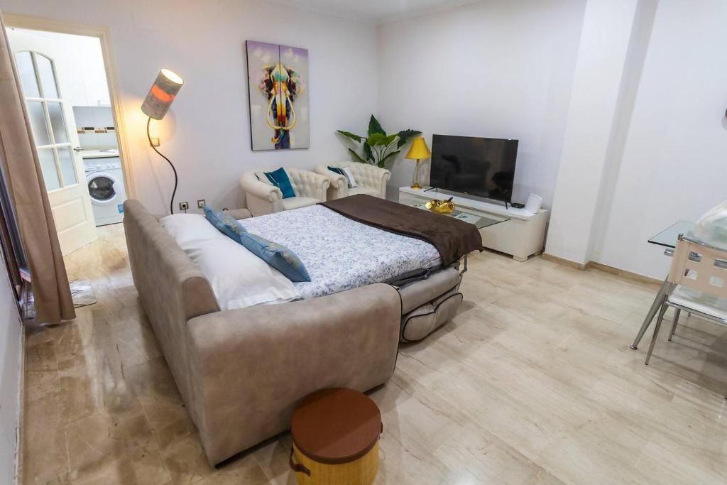 Posezení v ubytování SH Pilucas Home Moderno apartamento con patio