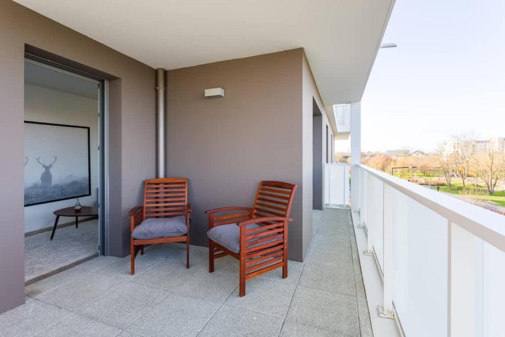 Balkón alebo terasa v ubytovaní Le Rio, appartement avec terrasse & parking