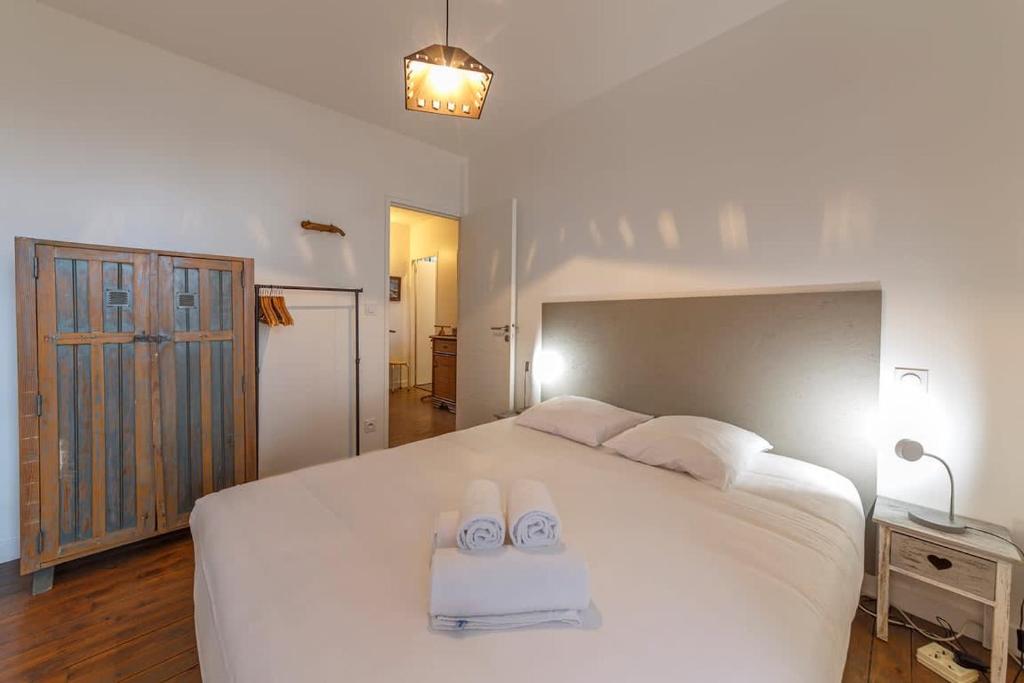 Posteľ alebo postele v izbe v ubytovaní Minihic - Belle maison 3 chambres- Proche Mer