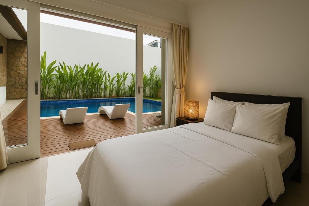 Postel nebo postele na pokoji v ubytování Lumiere Hotel Gili Trawangan