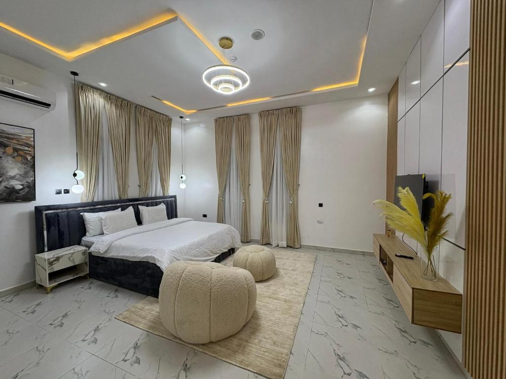 Postel nebo postele na pokoji v ubytování Flavour condo