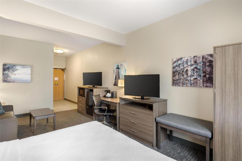 TV a/nebo společenská místnost v ubytování Best Western Brockport Inn & Suites