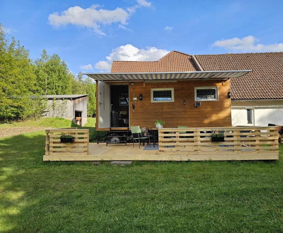Zahrada ubytování Die Alm in Schöllbüchl - Tiny House