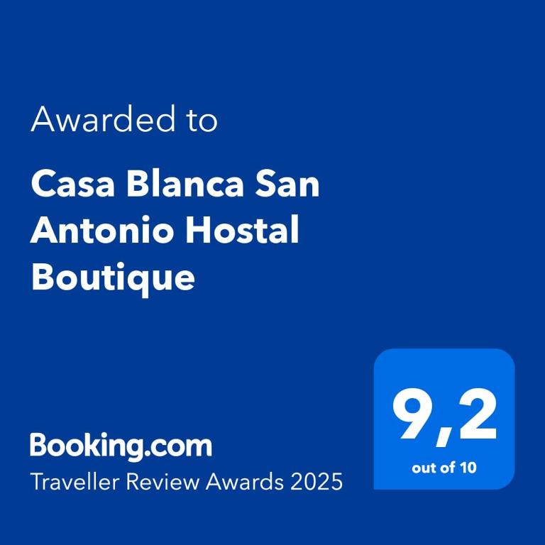 Certifikát, hodnocení, plakát nebo jiný dokument vystavený v ubytování Casa Blanca San Antonio Hostal Boutique