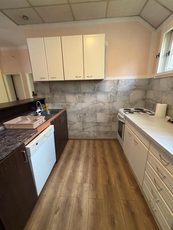 Kuchyň nebo kuchyňský kout v ubytování Apartman Dunja i Miloš