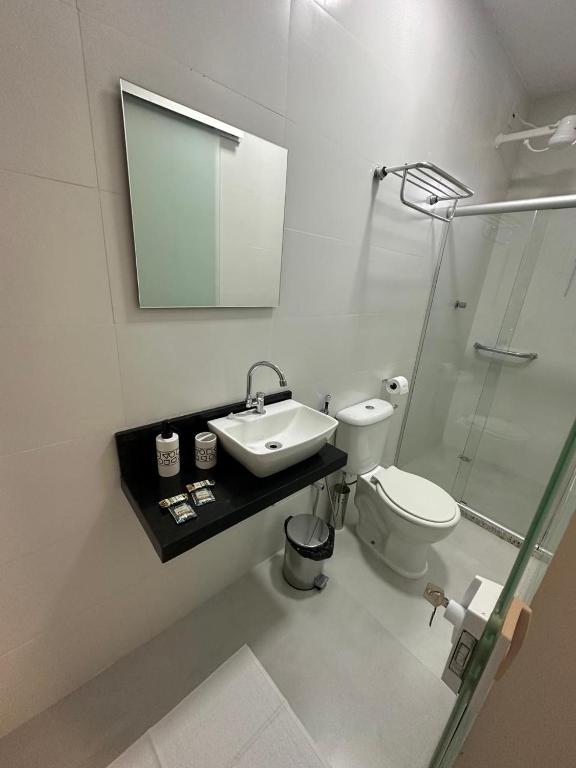 Koupelna v ubytování Torre Hotel