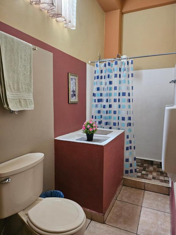 Koupelna v ubytování Platinum Hotel