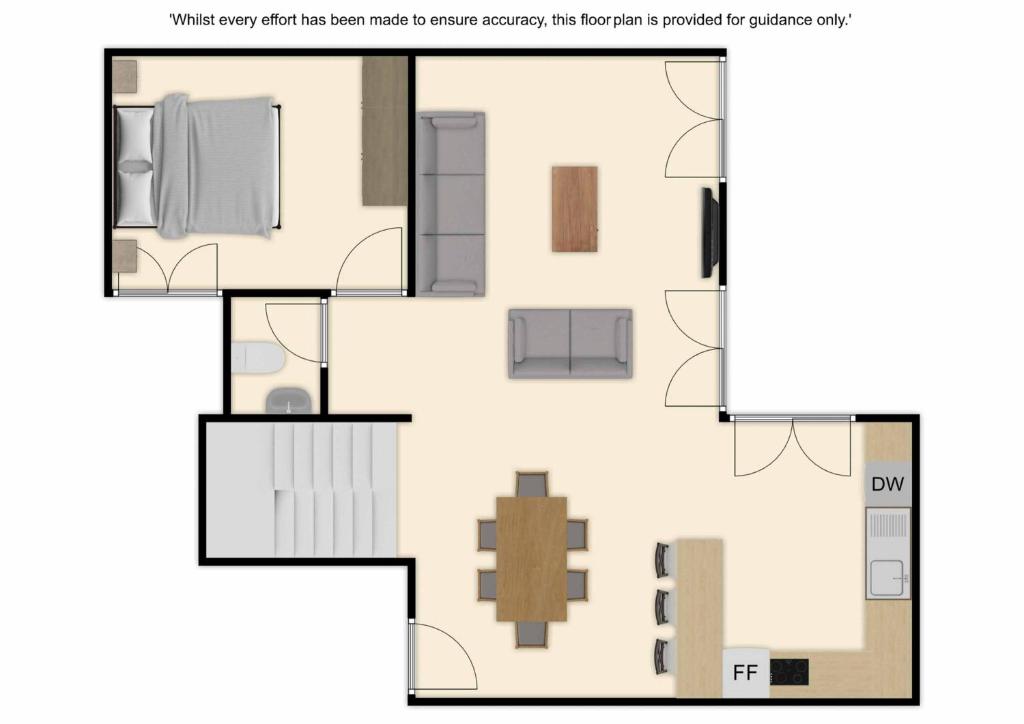 The floor plan of Villa Orsalia