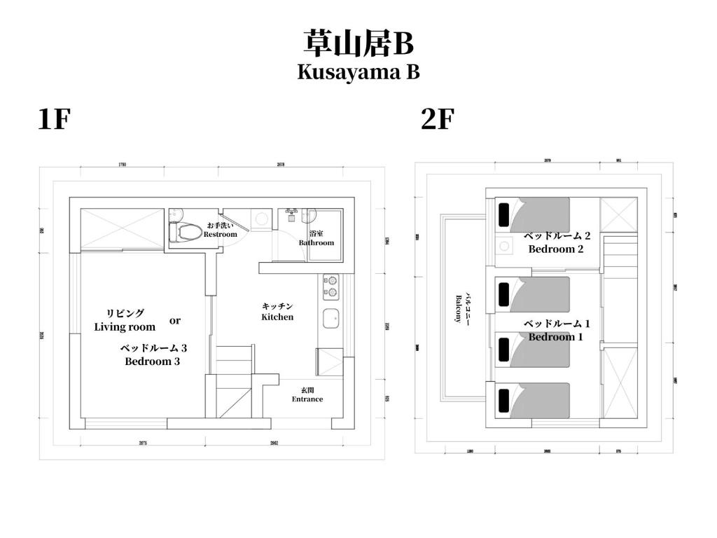 Půdorys ubytování #池袋駅無料送迎サービス #上野14分丨日暮里10分丨一棟貸切丨最大7名# Ikebukuro Free Pickup#Ueno 14 mins 丨Nippori 10 mins 丨Entire property丨Up to 7 guests 丨B