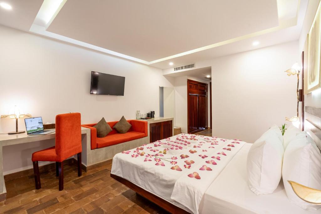 TV a/nebo společenská místnost v ubytování Angkor Breeze Hotel & Spa