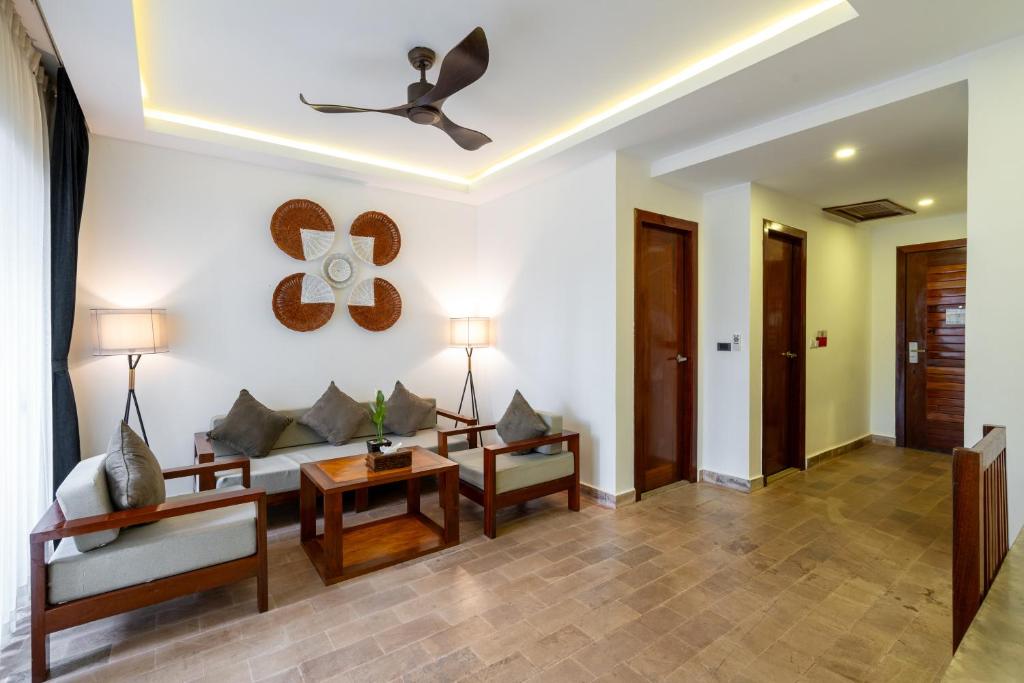 Posezení v ubytování Angkor Breeze Hotel & Spa