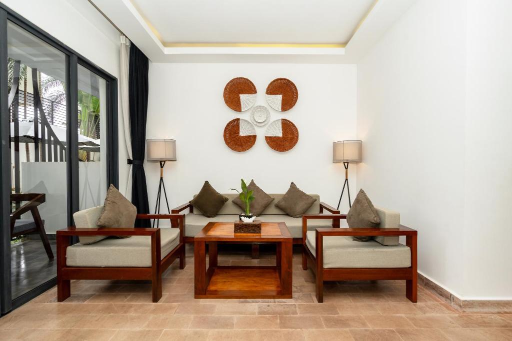 Posezení v ubytování Angkor Breeze Hotel & Spa